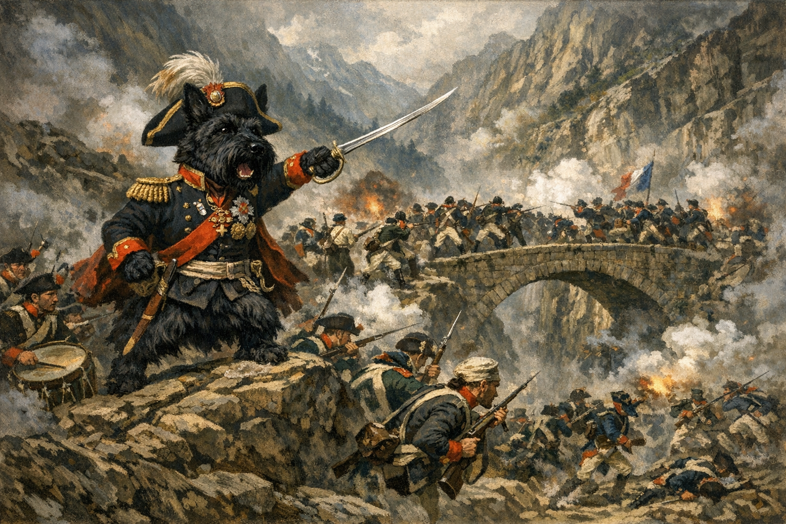 Бой за Чёртов мост 1799 года - Суворов преодолевает перевал Сен-Готард в Швейцарском походе